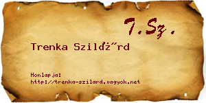 Trenka Szilárd névjegykártya