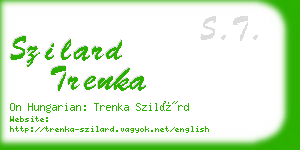 szilard trenka business card